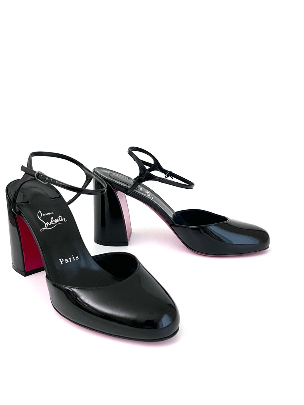 Christian Louboutin Jane  Patent Ankle Strap Pumps Size EU 40
